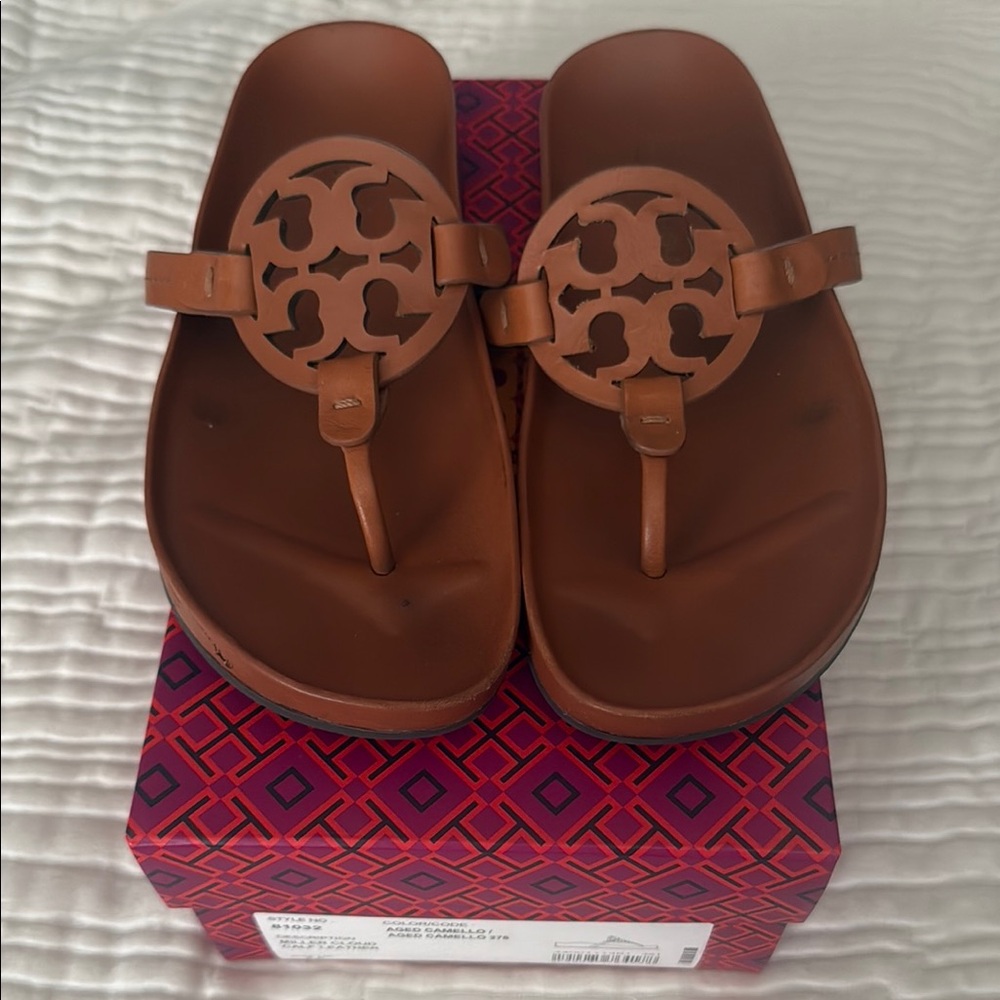 Brown Logo Sandals